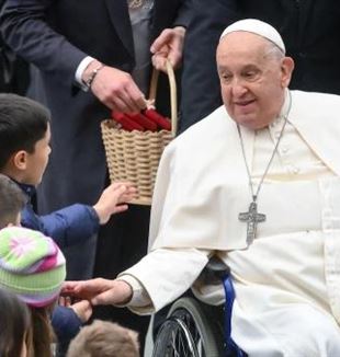 Pope Francis during an Audience last January (©Ansa/Alessandro Di Meo)