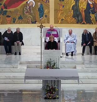 A moment from the prayer for peace